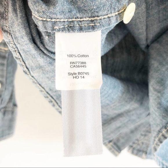 Madewell Perfect Chambray Denim Button Up Shirt - Picture 8 of 8